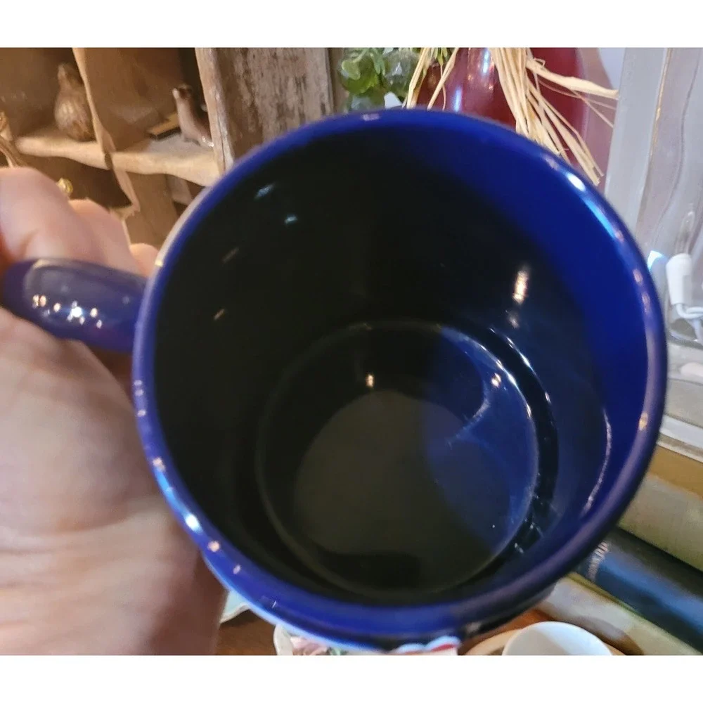 DALE JARRETT #88 NASCAR ROBERT YATES RACING EMBOSSED BLUE COFFEE MUG
